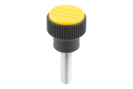 Pokrętło Radełkowane termoplast ciemnoszary RAL 7021 (06092-1A27X20) - Norelem