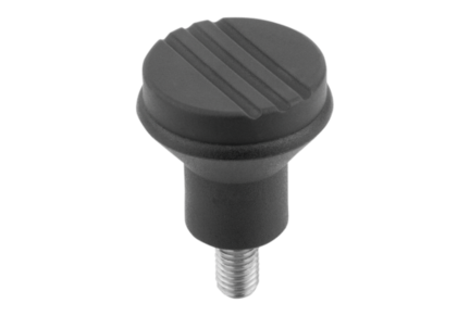 Przycisk Grzybkowy termoplast ciemnoszary RAL 7021 (06242-004X10) - Norelem