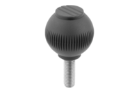 Uchwyt Kulisty termoplast ciemnoszary RAL 7021 (06245-04A4X40) - Norelem