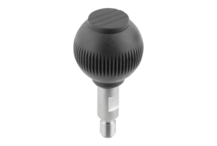 Uchwyt Kulisty obrotowy termoplast ciemnoszary RAL 7021 (06246-0106) - Norelem