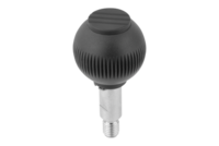 Uchwyt Kulisty obrotowy termoplast ciemnoszary RAL 7021 (06246-412) - Norelem