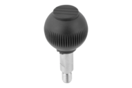 Uchwyt Kulisty obrotowy termoplast ciemnoszary RAL 7021 (06246-208) - Norelem