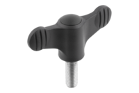 Pokrętło Motylkowe termoplast ciemnoszary RAL 7021 (06652-0105X20) - Norelem