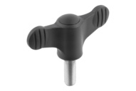 Pokrętło Motylkowe termoplast ciemnoszary RAL 7021 (06652-0105X15) - Norelem
