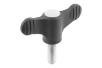 Pokrętło Motylkowe termoplast ciemnoszary RAL 7021 (06652-9065X30) - Norelem