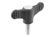 Pokrętło Motylkowe termoplast ciemnoszary RAL 7021 (06652-1055X15) - Norelem