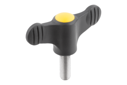 Pokrętło Motylkowe termoplast ciemnoszary RAL 7021 (06652-01A25X20) - Norelem