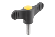 Pokrętło Motylkowe termoplast ciemnoszary RAL 7021 (06652-01057X20) - Norelem