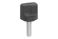 Uchwyt termoplast ciemnoszary RAL 7021 (06666-204X10) - Norelem