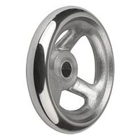 Koło Ręczne otwór pasowany z rowkiem aluminium (06273-1100X12) - Norelem