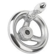 Koło Ręczne otwór pasowany aluminium (06273-4140X16) - Norelem