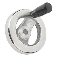 Koło Ręczne 2-Ramienne otwór pasowany aluminium (06277-4100XCO) - Norelem