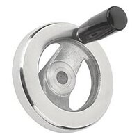 Koło Ręczne 2-Ramienne otwór pasowany aluminium (06277-4100XCO) - Norelem