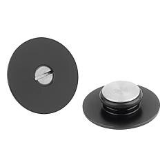 Pokrtywka do otworu aluminium czarny anodowany (07160-10-03717) - Norelem