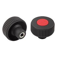Kółko Radełkowane termoplast ciemnoszary RAL 7021 (06266-42CN7) - Norelem