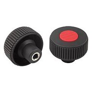 Kółko Radełkowane termoplast ciemnoszary RAL 7021 (06266-43CO5) - Norelem
