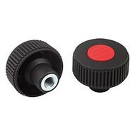 Kółko Radełkowane termoplast ciemnoszary RAL 7021 (06266-2105) - Norelem
