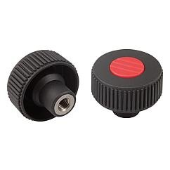 Kółko Radełkowane termoplast ciemnoszary RAL 7021 (06267-2105) - Norelem