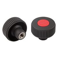 Kółko Radełkowane termoplast ciemnoszary RAL 7021 (06267-22A36) - Norelem