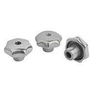 Pokrętło Gwiaździste aluminium polerowany (06192-250102) - Norelem