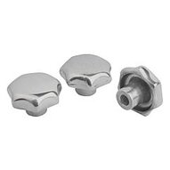 Pokrętło Gwiaździste aluminium polerowany (06192-350102) - Norelem