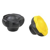 Pokrętło Gwiaździstw Pięcioramienne termoplast ciemnoszary RAL 7021 (06253-63166) - Norelem