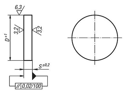 Podkładka okrągły aluminium (01320-202) - Norelem
