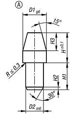 Kołek cylindryczny ceramiczny niebieski szlifowane (02020-01-11218) - Norelem