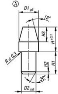 Kołek cylindryczny ceramiczny niebieski szlifowane (02020-01-11218) - Norelem
