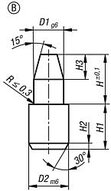 Kołek cylindryczny ceramiczny niebieski szlifowane (02020-01-20410) - Norelem