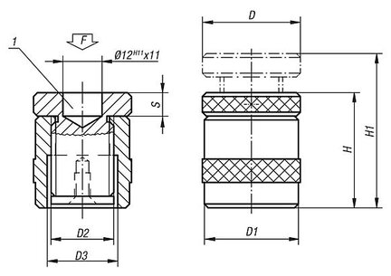 Śruba Podporowa aluminium (02180-01) - Norelem