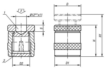 Śruba Podporowa ze stopką magnetyczną aluminium (02182-03) - Norelem
