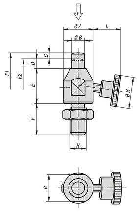 Element Podporowy nastawny stal po ulepszeniu cieplnym (02333-08023) - Norelem