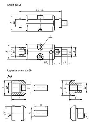 Adapter 1407 stal (02402-50) - Norelem