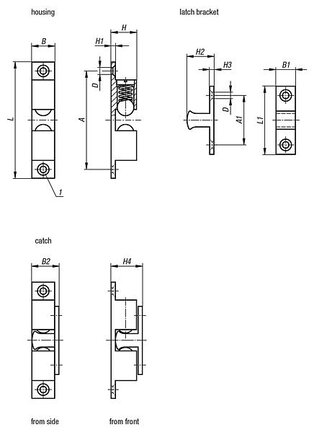 Mechanizm Zatrzaskowy cynk chromowany (03075-700) - Norelem