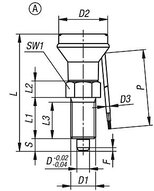 Trzpień Ustalający 1344 stal hartowane (03090-20-14101) - Norelem