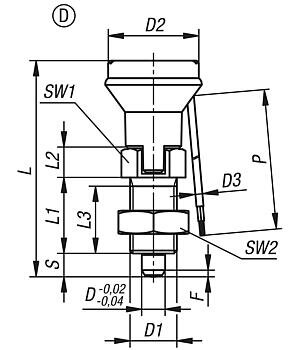 Trzpień Ustalający 1344 stal hartowane (03090-20-44121) - Norelem