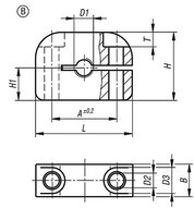 Element Ustalający aluminium czarny (03099-416) - Norelem