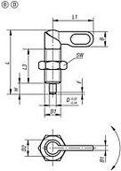 Rygiel stal (03099-0705A5) - Norelem