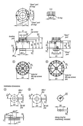 Mechanizm Zaciskowy pneumatyczny stal po ulepszeniu cieplnym nikolowany (03178-10-1065090) - Norelem