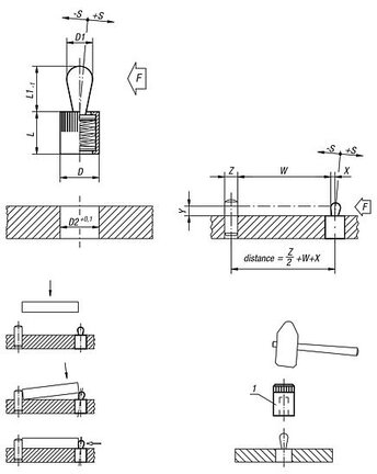 Docisk Boczny z uszczelką aluminium (03330-22036CM) - Norelem