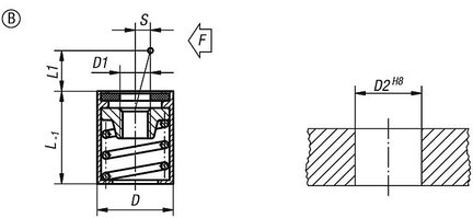 Docisk Boczny bez wkręta dociskowego aluminium (03332-32054) - Norelem