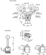 Mechanizm Mocujący „Actima” z otworem przelotowym stal (04410-40) - Norelem