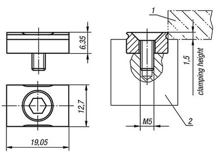 Element Dociskowy stal (04440-1219) - Norelem