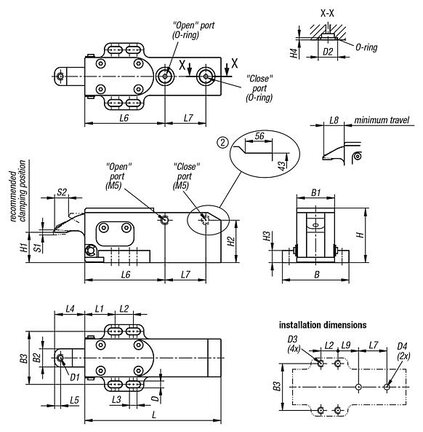 Docisk boczny aluminium anodowany (04624-090) - Norelem