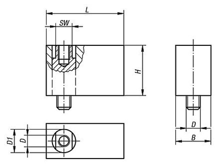 Podpora Dystansowa aluminium (04626-312) - Norelem