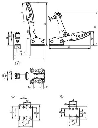 Dociskacz pionowy stal (05302-040) - Norelem