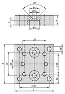 Blok Adaptacyjny do plyty adaptacyjnej aluminium anodowany (05310-5050) - Norelem