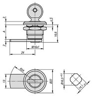 Zamek cynk chromowany (05564-1075) - Norelem