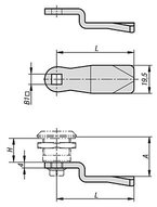 Języczek bez ogranicznika stal ocynkowany (05570-145X080) - Norelem